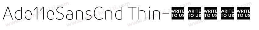Ade11eSansCnd Thin字体转换